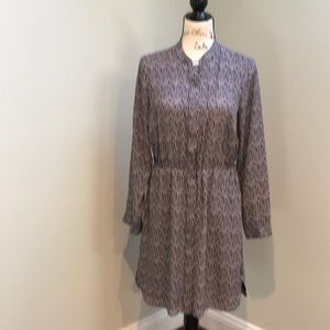 Ann Taylor Long-Sleeve Printed Dress